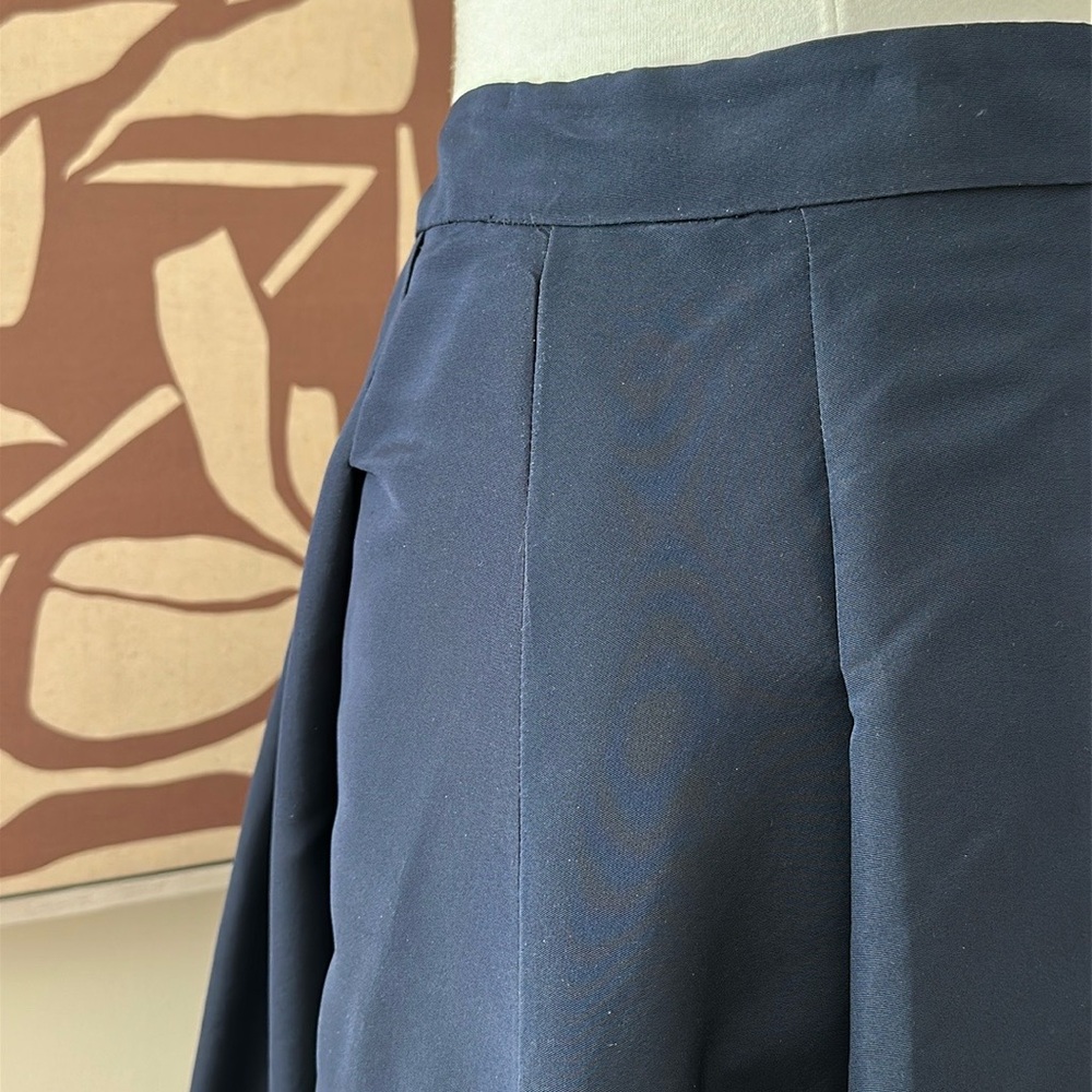 Carolina Herrera High Low Ball Skirt Navy - Picture 5 of 9